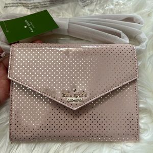 NWT Kate Spade Gallery drive Monday lilac street dot ballet slip pink bag